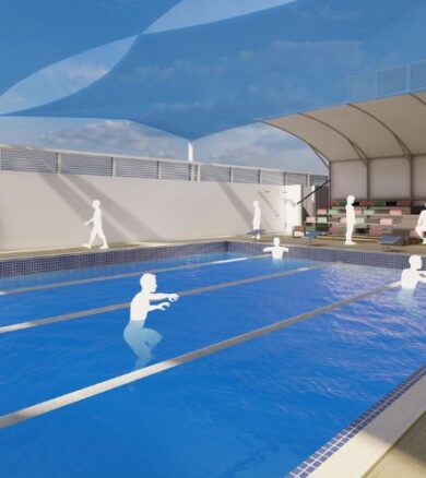 Swimming Pool and Washroom Block